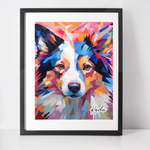 Personalised Border Collie Art Print