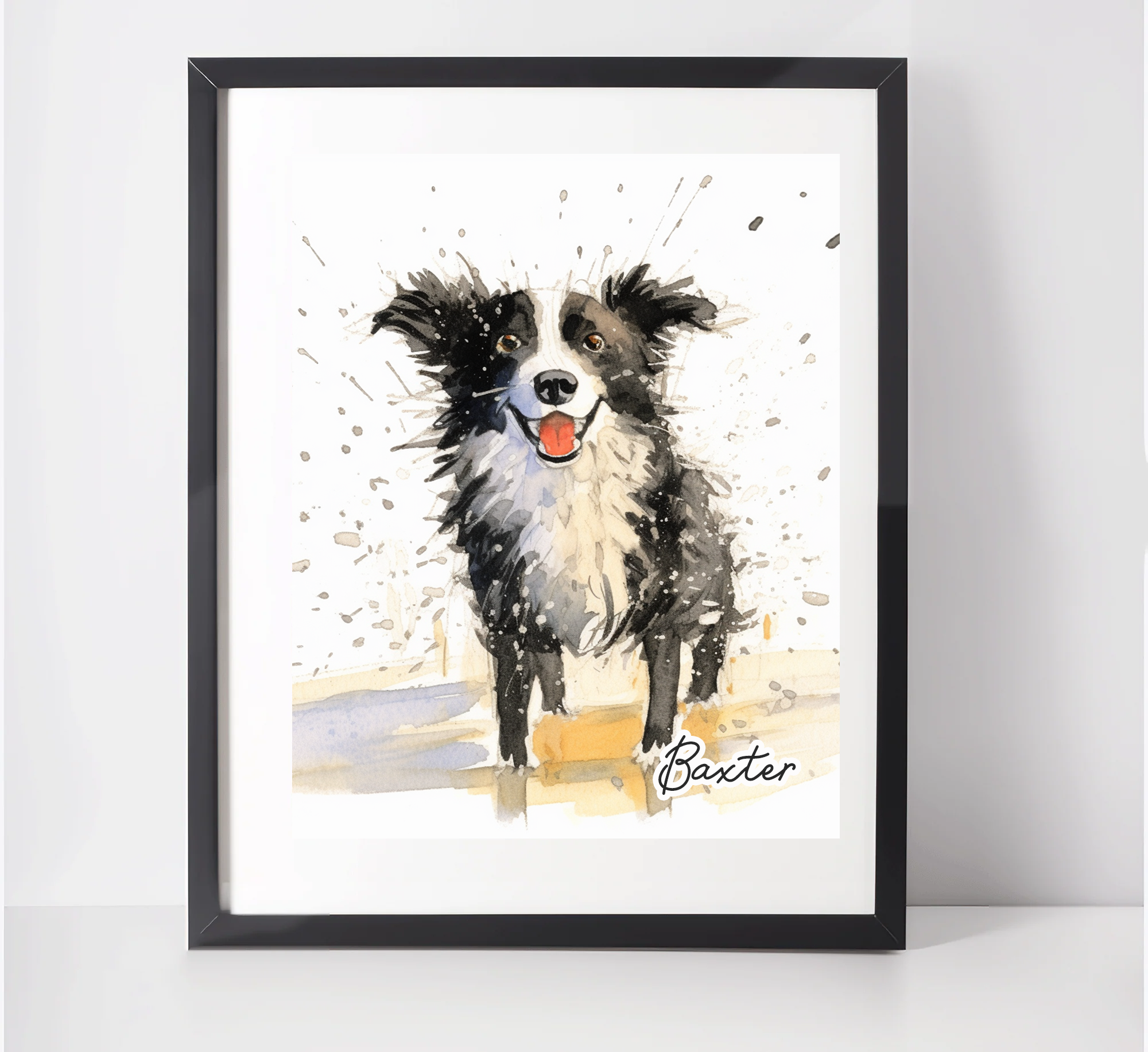 Personalised Border Collie Art Print