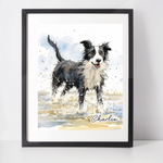 Personalised Border Collie Art Print