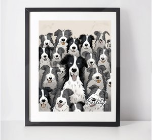 Personalised Border Collie Art Print