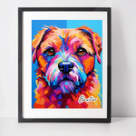 Personalised Border Terrier Art Print