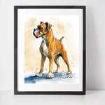 Personalised Boxer Dog Art Print