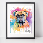 Personalised Boxer Dog Art Print