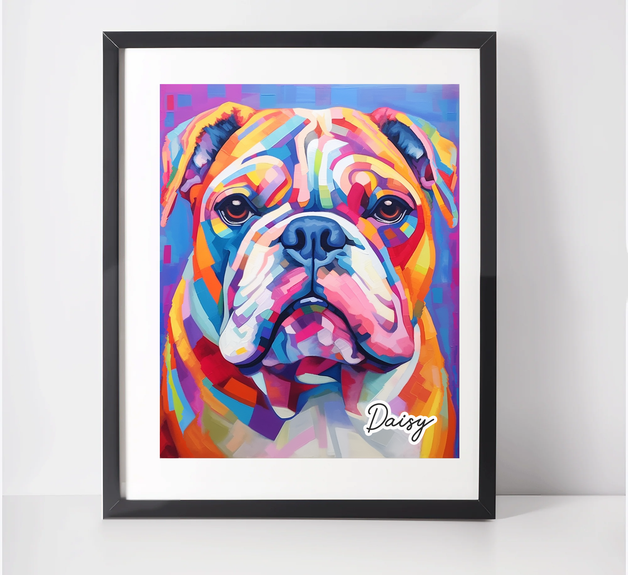 Personalised British Bulldog Art Print