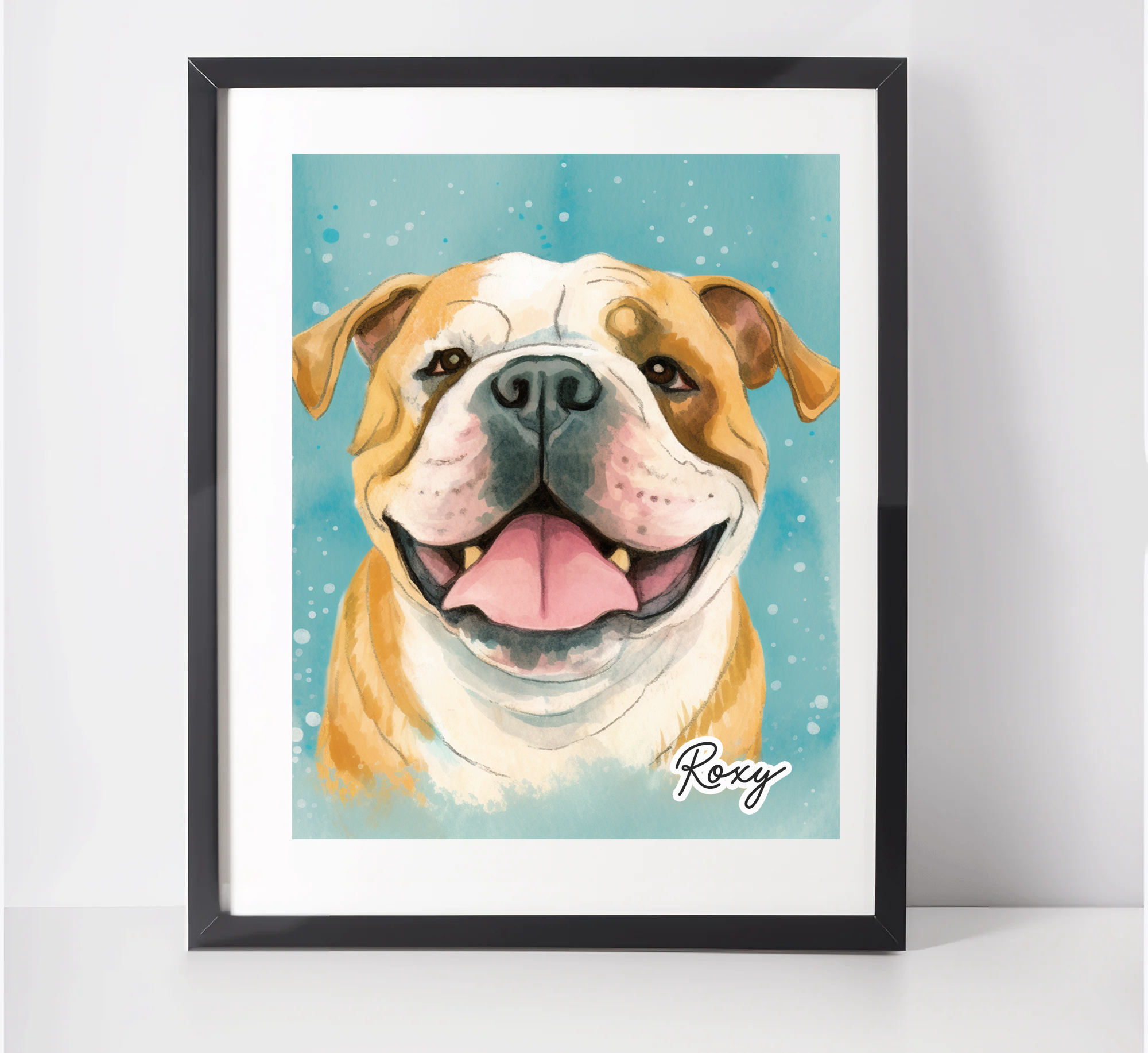 Personalised British Bulldog Art Print