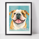 Personalised British Bulldog Art Print