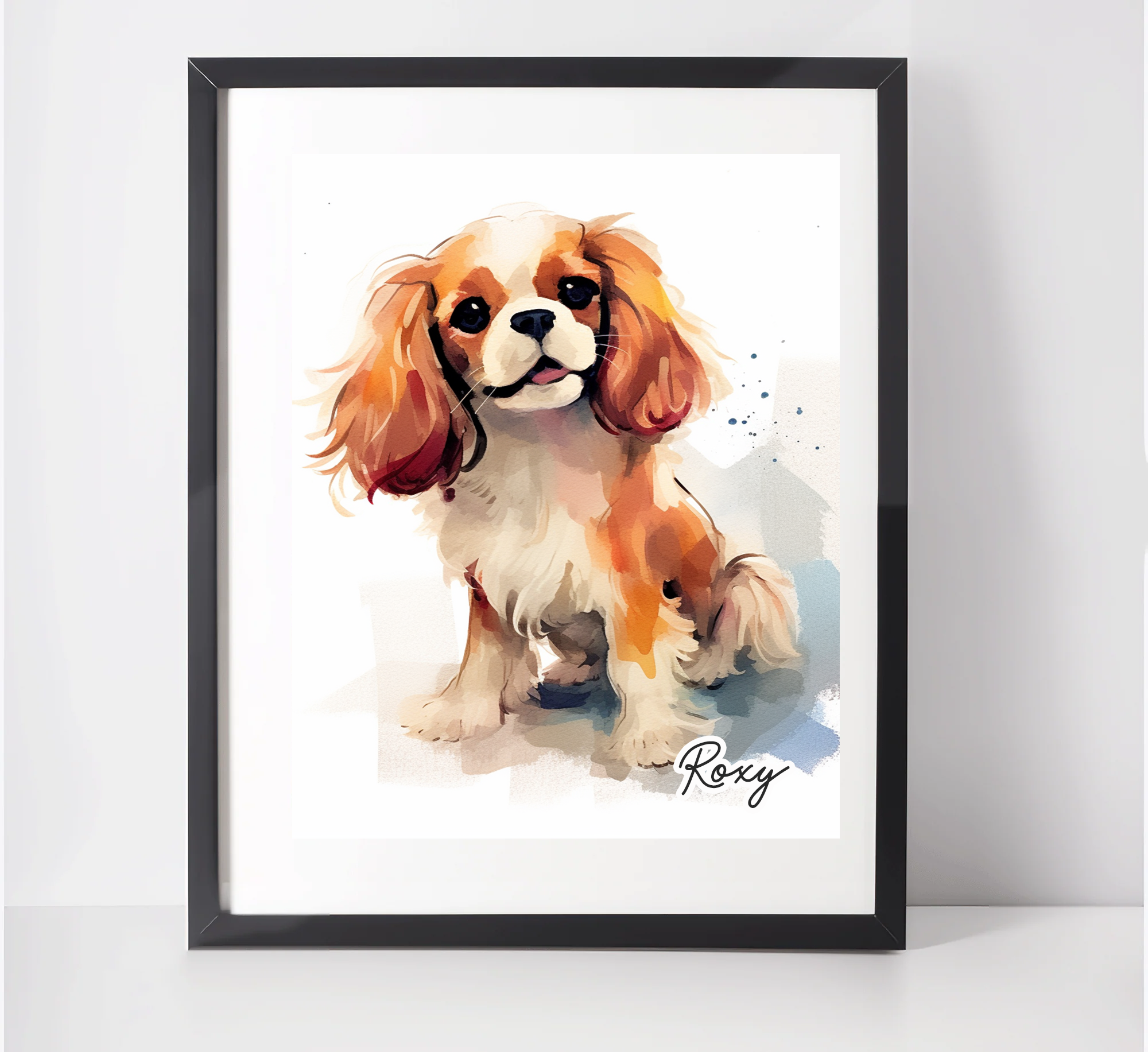 Personalised Cavalier King Charles Spaniel Art Print