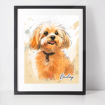 Personalised Cavapoo Art Print