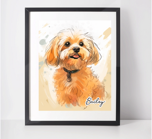 Personalised Cavapoo Art Print