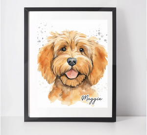 Personalised Cavapoo Art Print