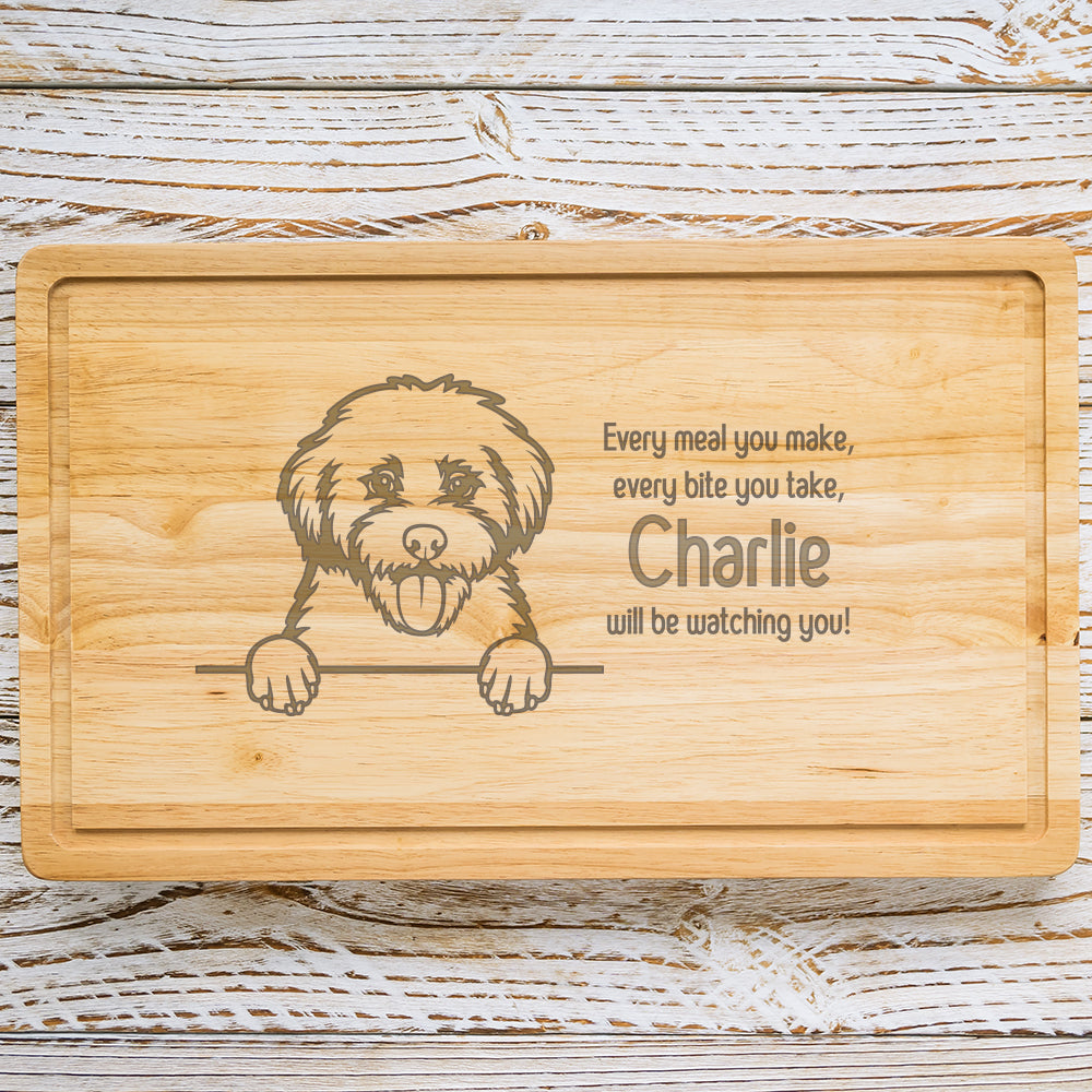 Personalised Chopping Board - Dog Breed & Name