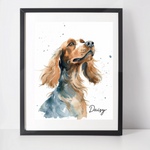 Personalised Cocker Spaniel Art Print