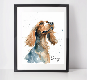 Personalised Cocker Spaniel Art Print