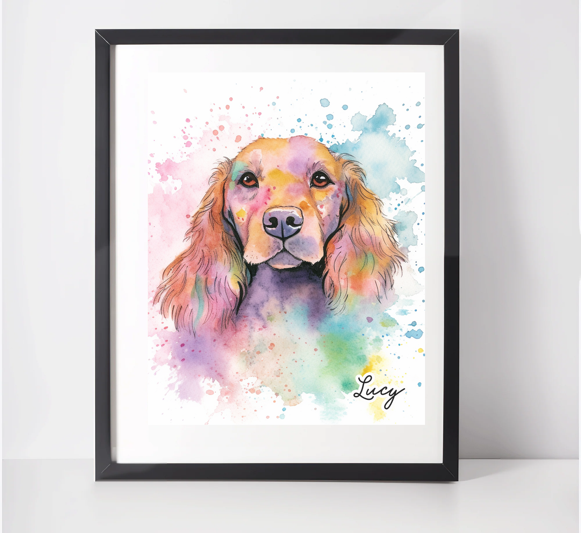 Personalised Cocker Spaniel Art Print