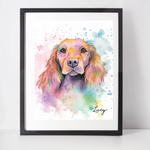 Personalised Cocker Spaniel Art Print