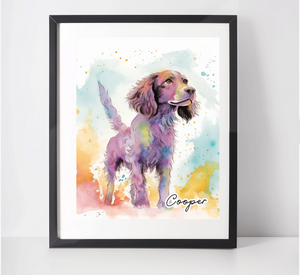 Personalised Cocker Spaniel Art Print