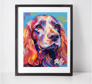 Personalised Cocker Spaniel Art Print