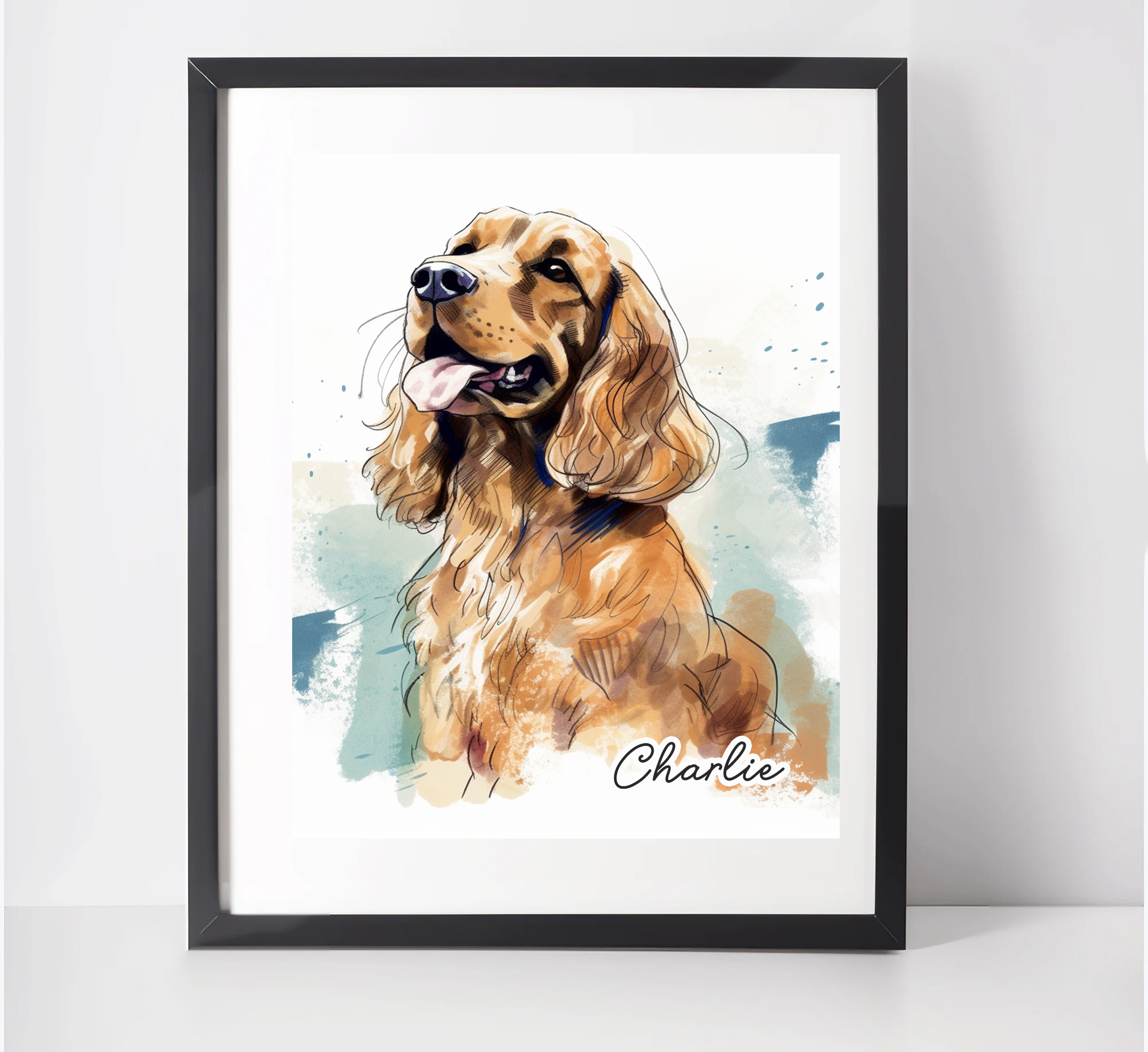 Personalised Cocker Spaniel Art Print