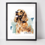 Personalised Cocker Spaniel Art Print