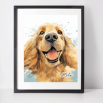 Personalised Cocker Spaniel Art Print