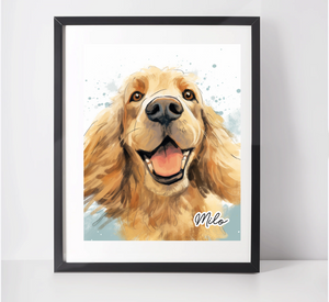 Personalised Cocker Spaniel Art Print