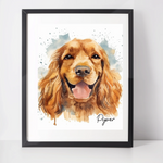 Personalised Cocker Spaniel Art Print