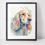 Personalised Cocker Spaniel Art Print