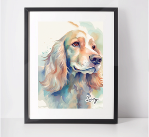 Personalised Cocker Spaniel Art Print