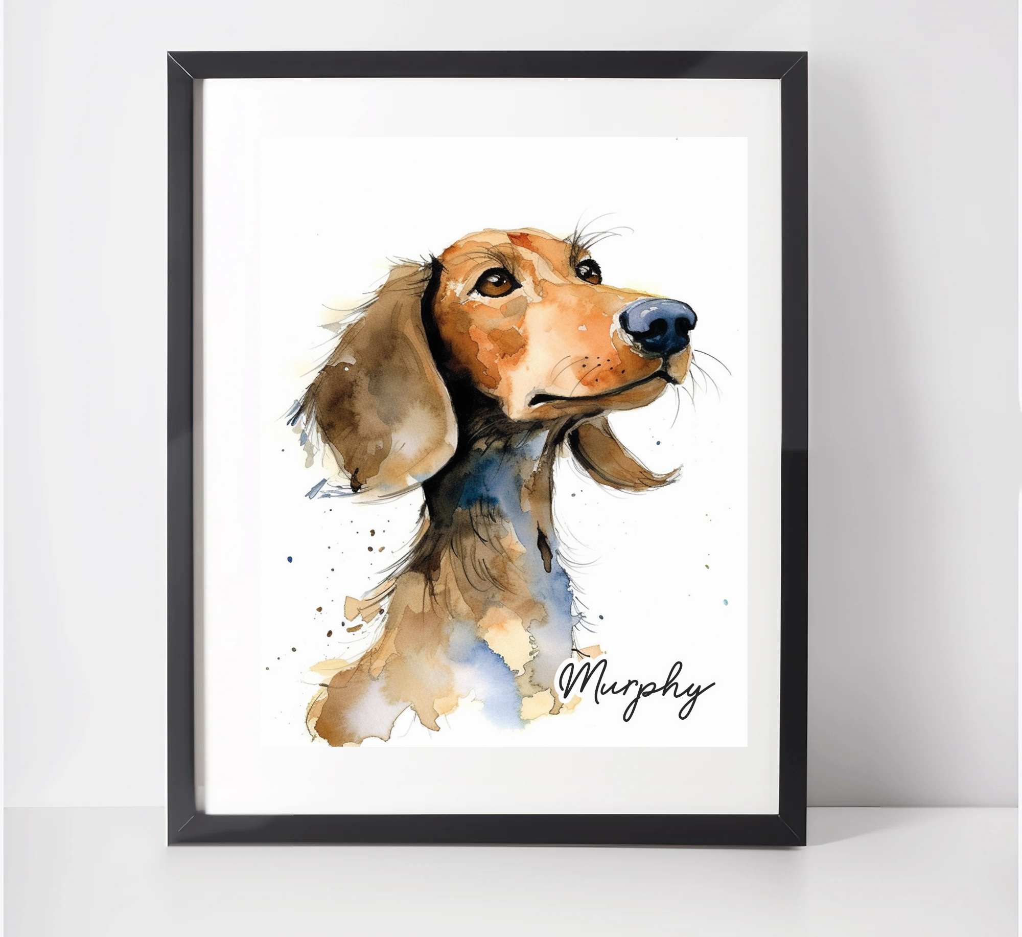 Personalised Dachshund Art Print Bellisima UK