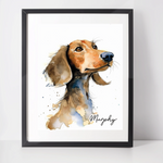 Personalised Dachshund Art Print