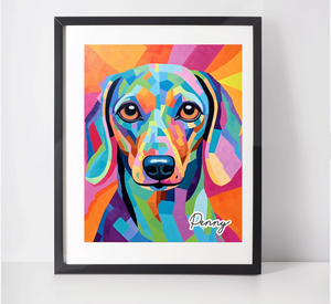 Personalised Dachshund Art Print