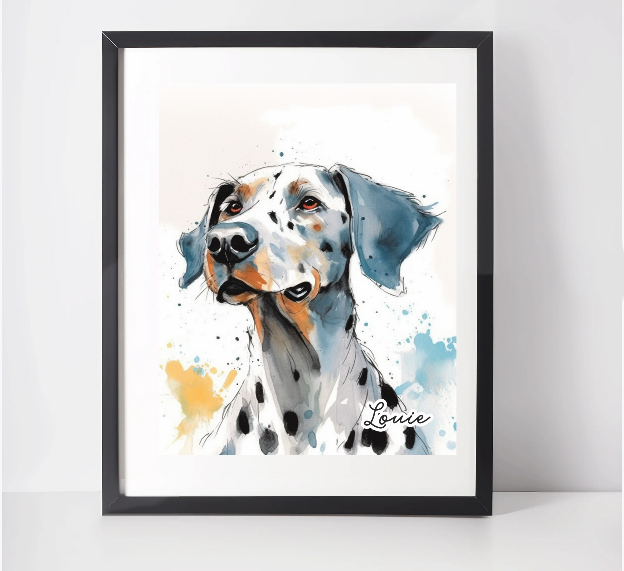 Personalised Dalmatian Art Print