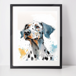 Personalised Dalmatian Art Print