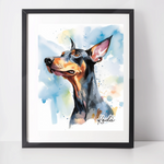 Personalised Doberman Art Print