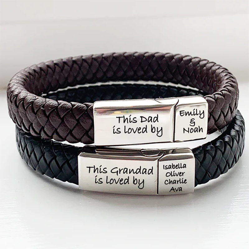 Mens Brown Ribbed Leather Bracelet - Jewellery from Francis & Gaye  Jewellers UK