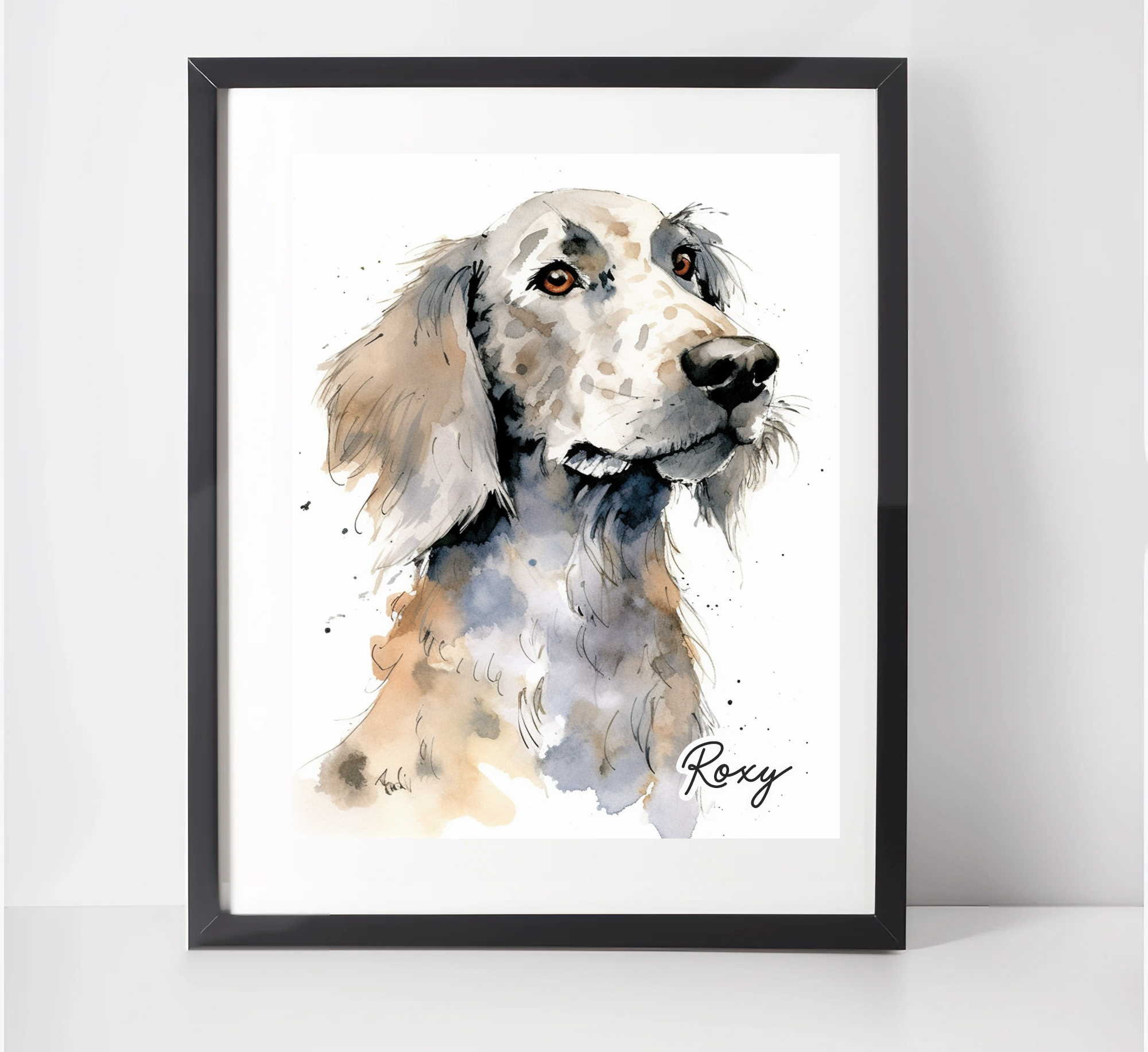 Personalised English Setter Art Print