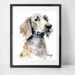 Personalised English Setter Art Print