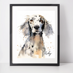 Personalised English Setter Art Print