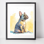 Personalised French Bulldog Art Print