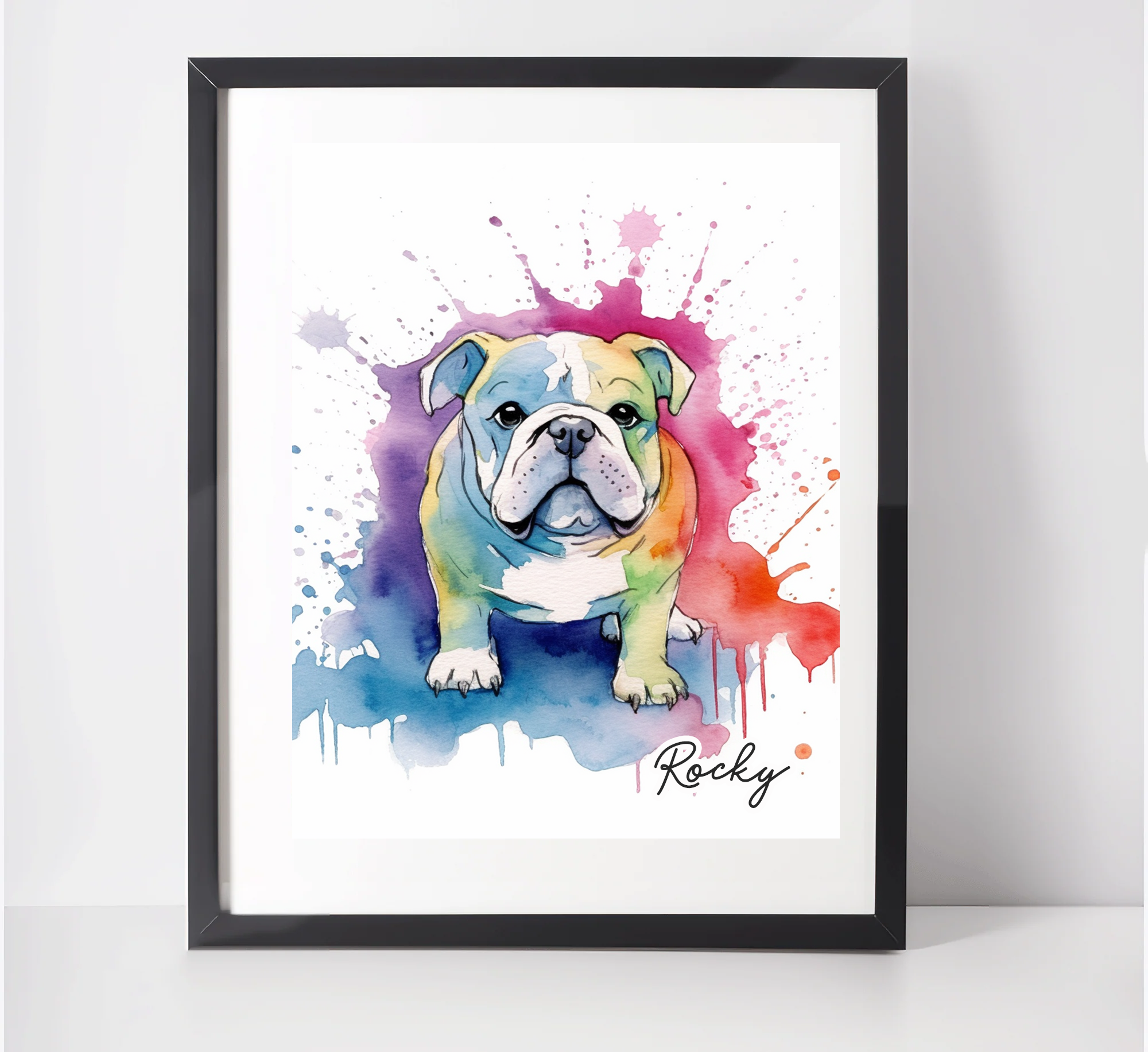 Personalised French Bulldog Art Print