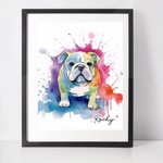 Personalised French Bulldog Art Print