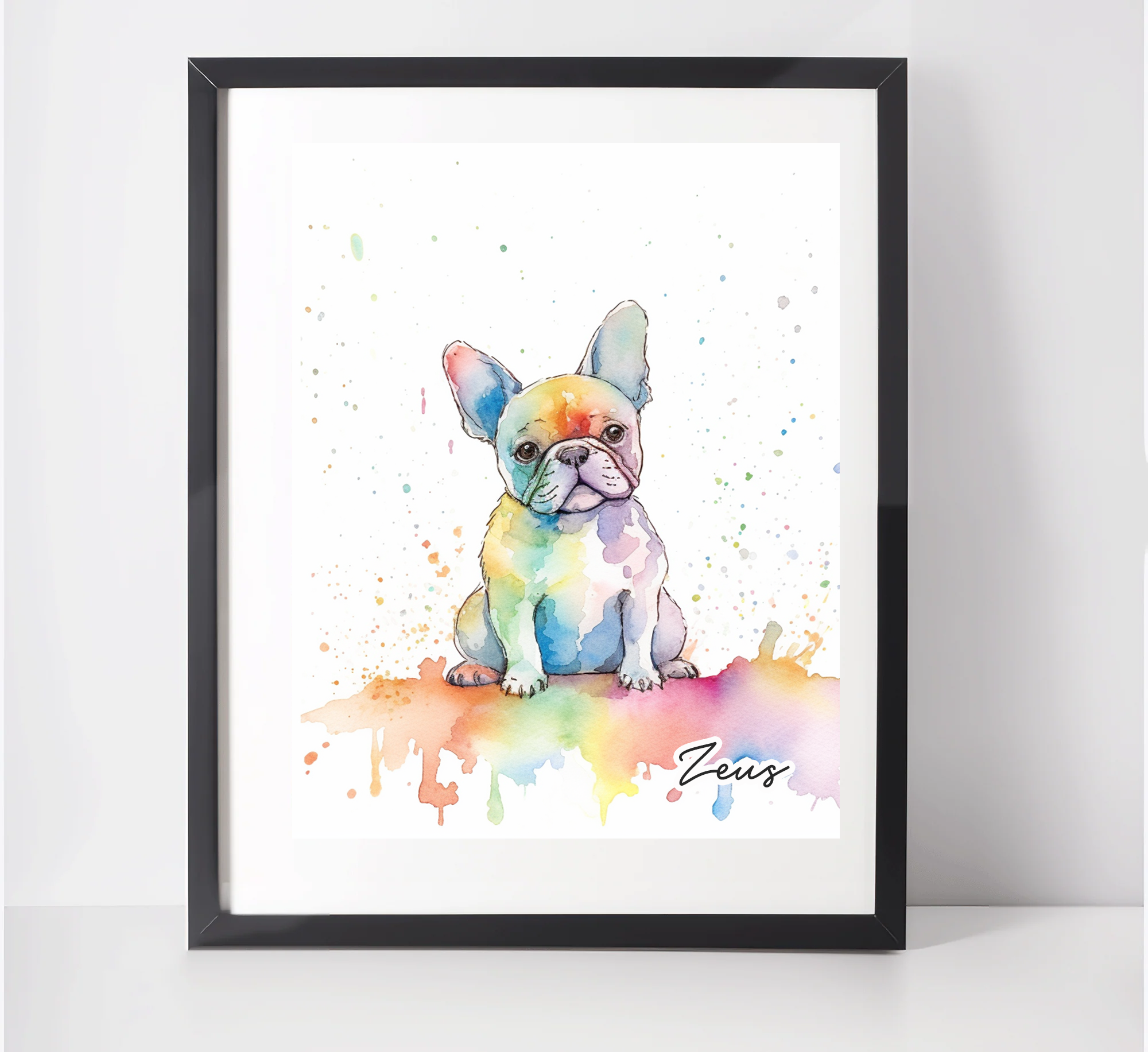 Personalised French Bulldog Art Print