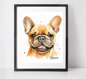 Personalised French Bulldog Art Print