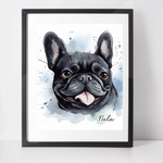 Personalised French Bulldog Art Print