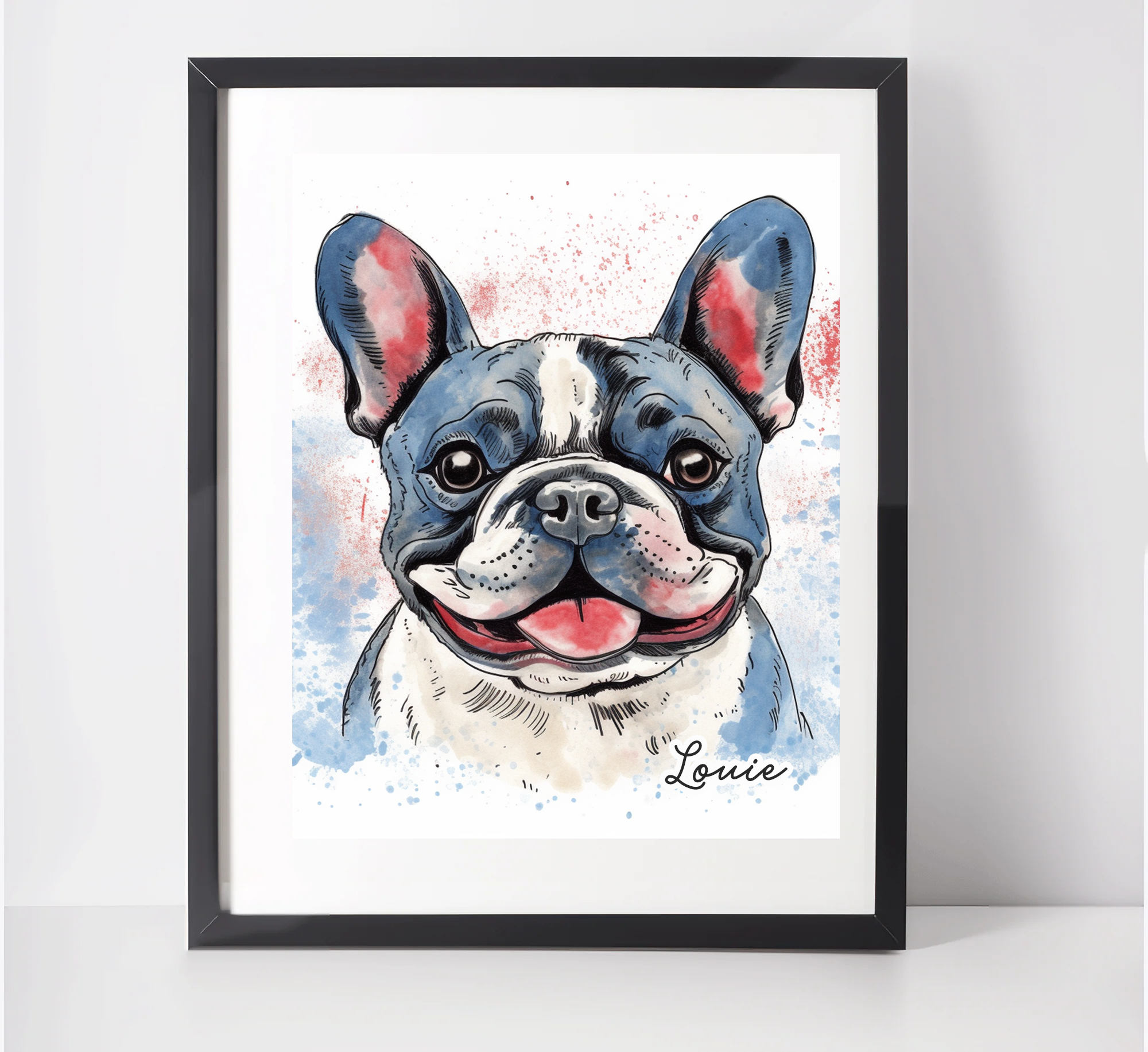 Personalised French Bulldog Art Print