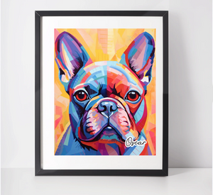 Personalised French Bulldog Art Print