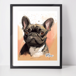 Personalised French Bulldog Art Print