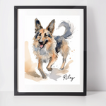 Personalised German Shepherd Art Print