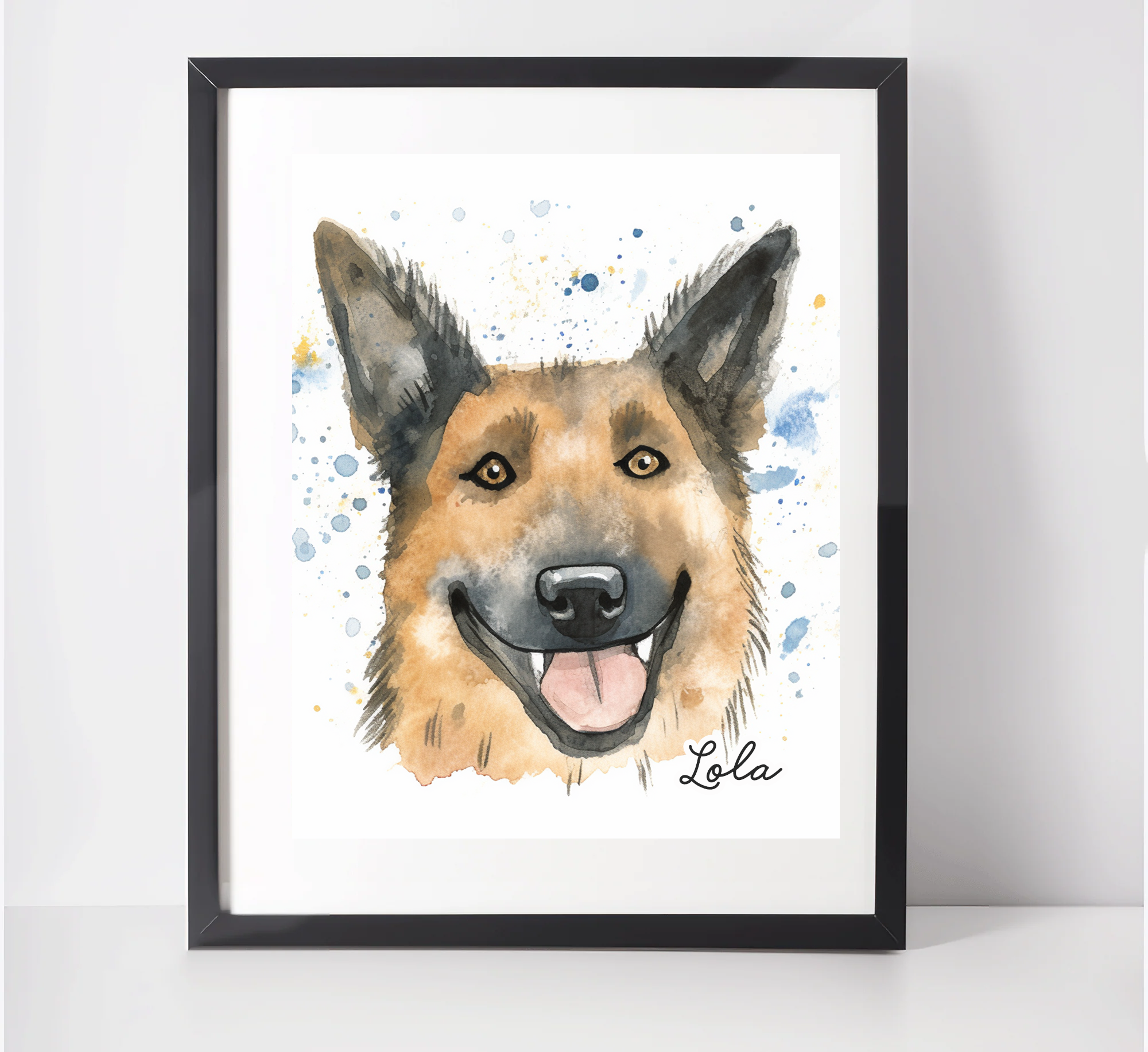 Personalised German Shepherd Art Print