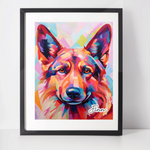 Personalised German Shepherd Art Print